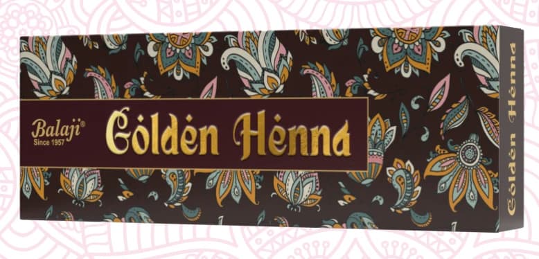 Balaji Golden Henna Premium Incense Sticks — 10 Sticks