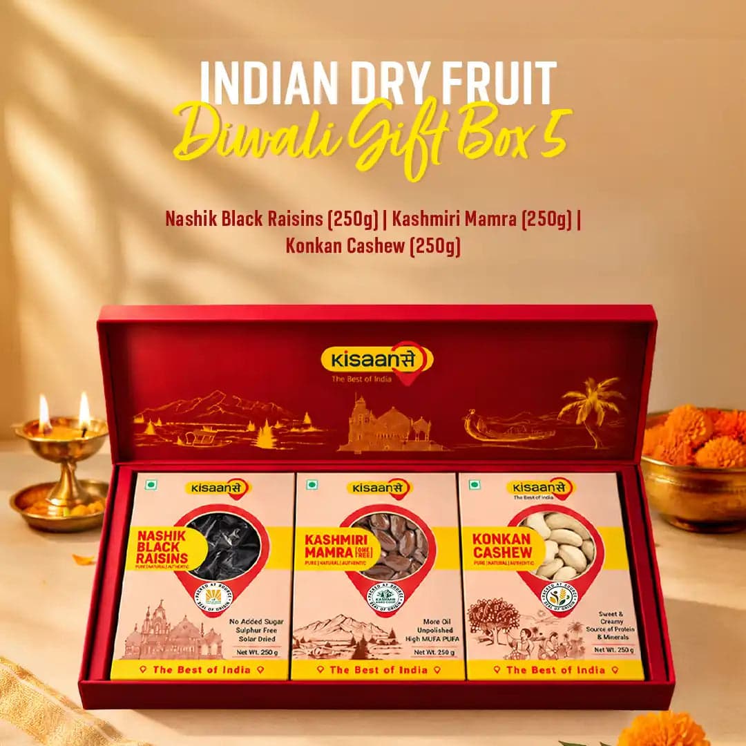 Indian Dry Fruit Diwali Gift Box 5 — KisaanSay