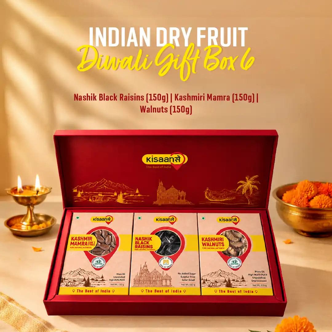 Indian Dry Fruit Diwali Gift Box 6 — KisaanSay