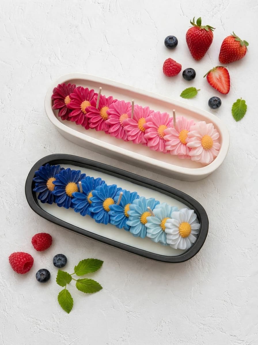 Daisy Boat Candle Tray