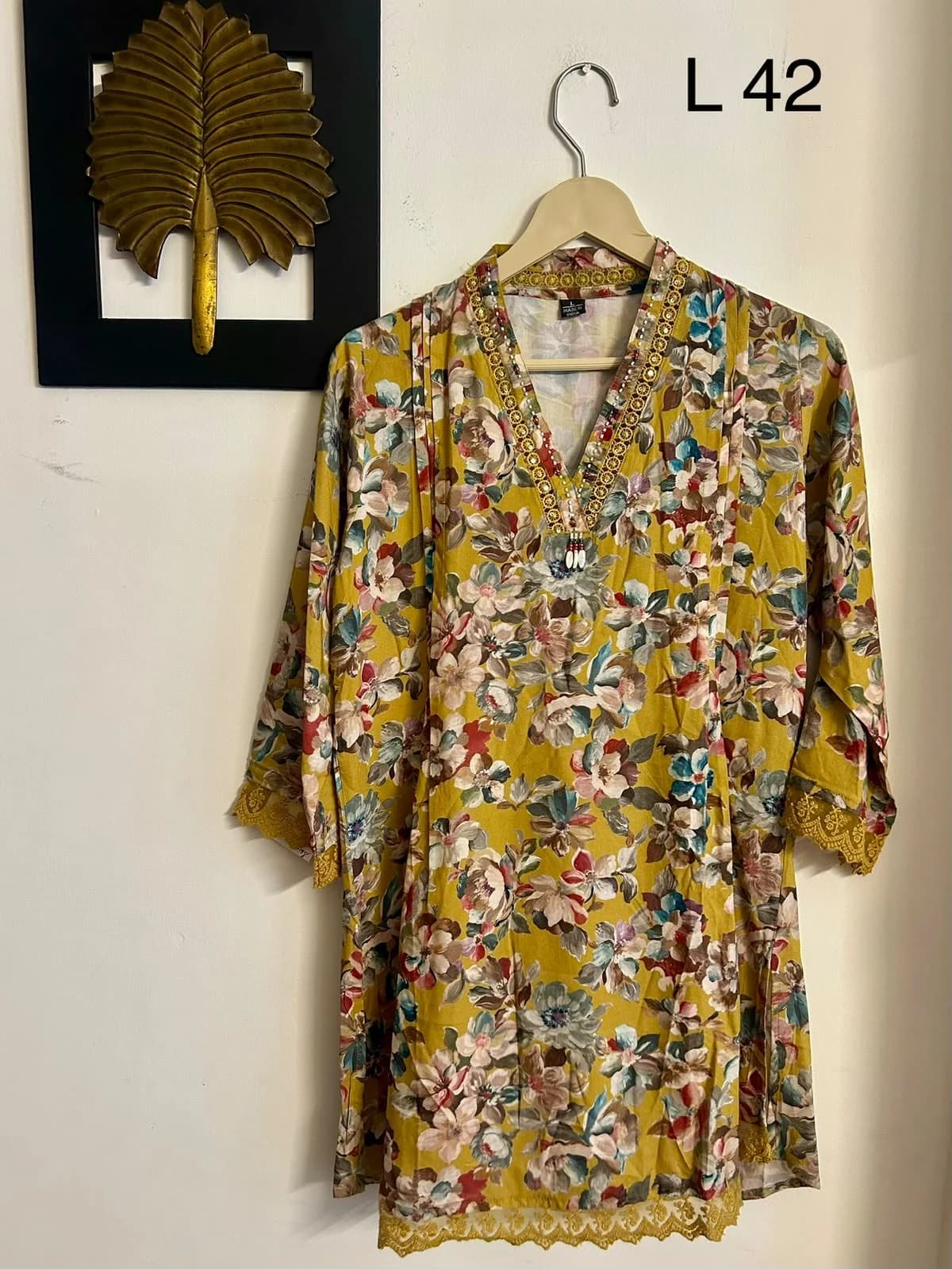 Women's Beautiful Natural Crepe Stitched Tunic Top / Kurti