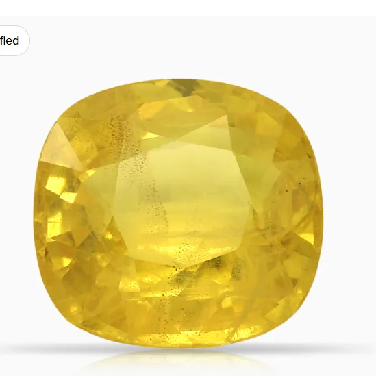 A natural yellow sapphire