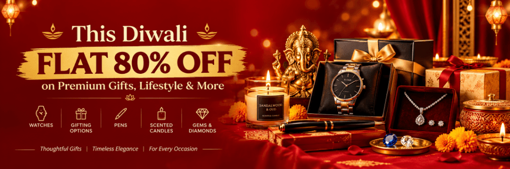 This Diwali Flat 80% Off on Premium Gifts, Lifestyle & More