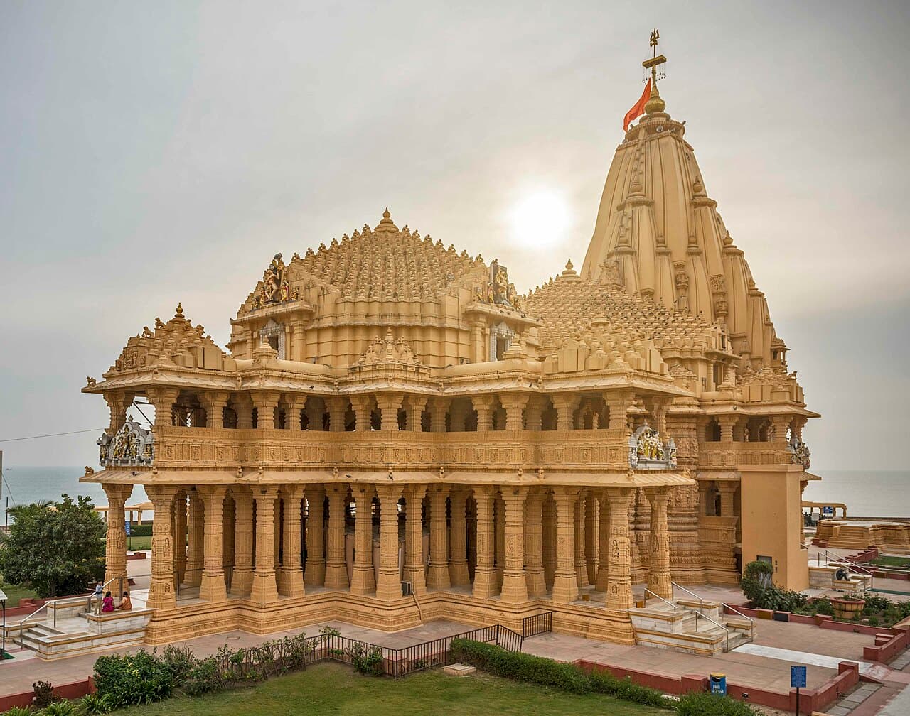 The Somnath Temple on the coast of Gujarat