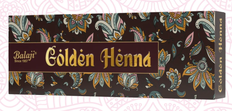 Balaji Golden Henna Premium Incense Sticks — 10 Sticks