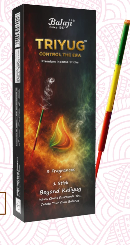 Balaji Triyug Premium Incense Sticks — 180 Gms