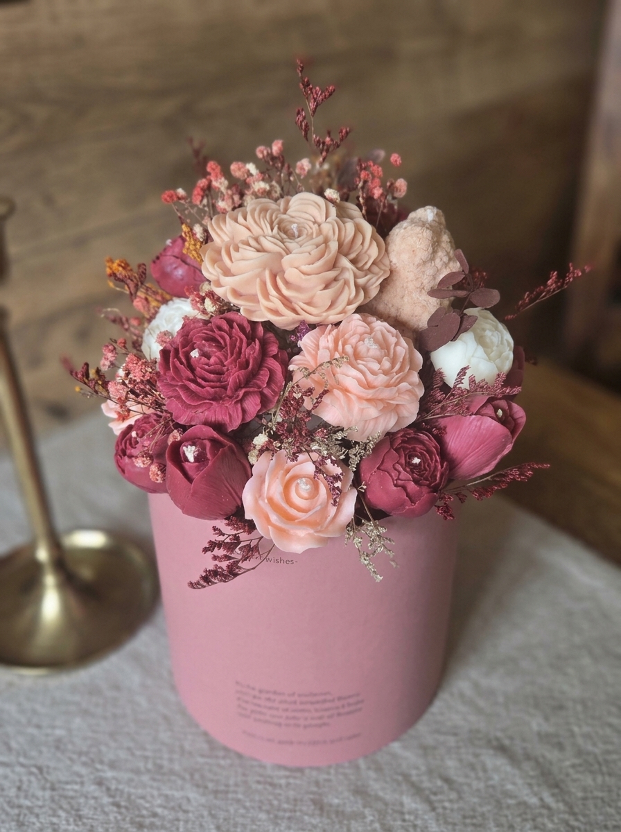 Floral Bouquet Scented Candle Box