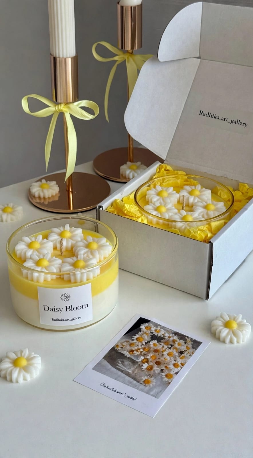 Daisy Bloom Scented Soy Candle Box