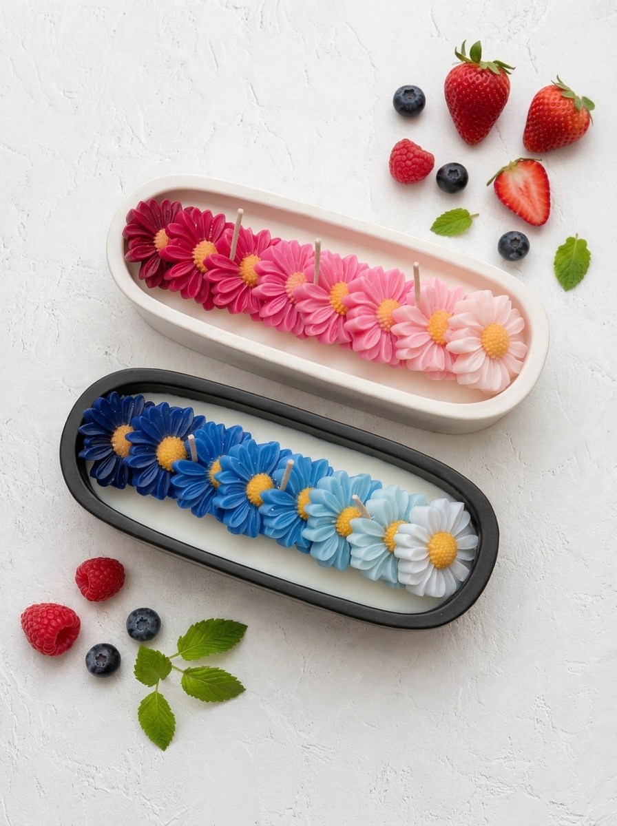 Daisy Boat Candle Tray